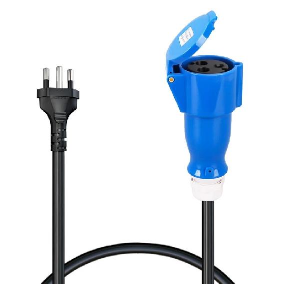 TAYSLA 7KW to 3.5KW Charger Adapter 32A to 16A Current 0.5m with 20A BR Plug For Brazil