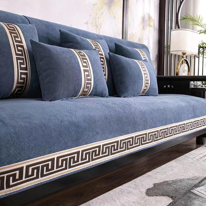 Китайский чехол для дивана, синель, подушка для дивана, износостойкий чехол для дивана, универсальная подушка для дивана, противоскользящая подушка для дивана из цельного дерева