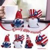 4th Of American Independence Day Patriotic Striped Resin Statue American Independence Day Decoration Gift Handmade Home Tiered Tray Figurine