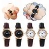 Fashion Soft Leather Strap Student Wristwatch Elegant Round Dial Wrist Watch Adjustable Quartz Clock For Men and Women