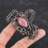 Rhodochrosite Pendant Copper Wire Wrapped Pendant Handmade Rhodochrosite Jewelry Rabbit Gemstone Pendant Copper Wire Jewelry Gifts For Women