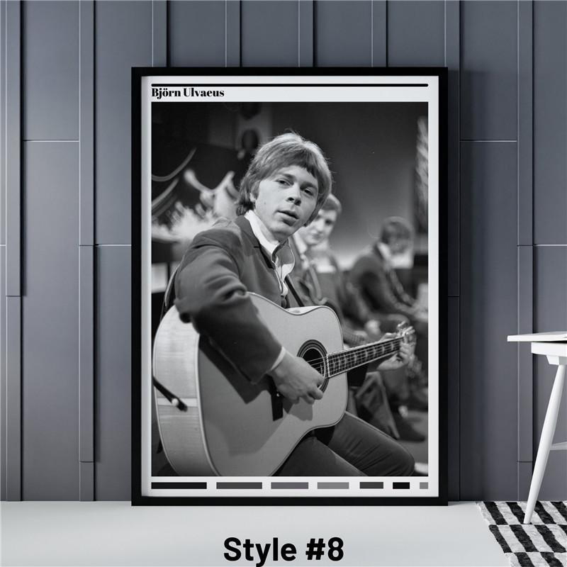 Плакат Abba, шведский поп-член Abba, черно-белый холст, живопись, постеры, декоративные фрески, настенное искусство, декор комнаты, эстетика