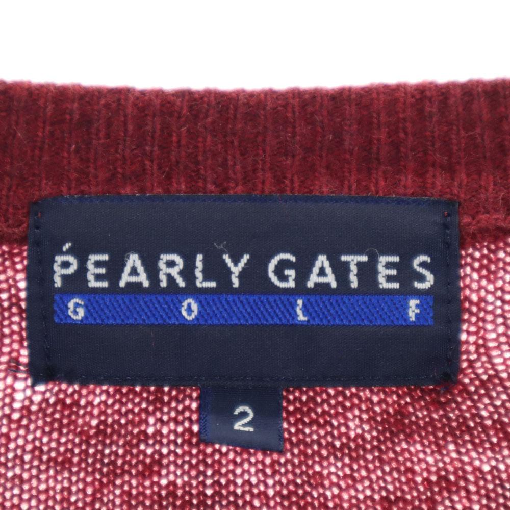 PEARLY GATES made in Italy golf Long sleeve V neck sweater 2 GOLF Knit Women Used