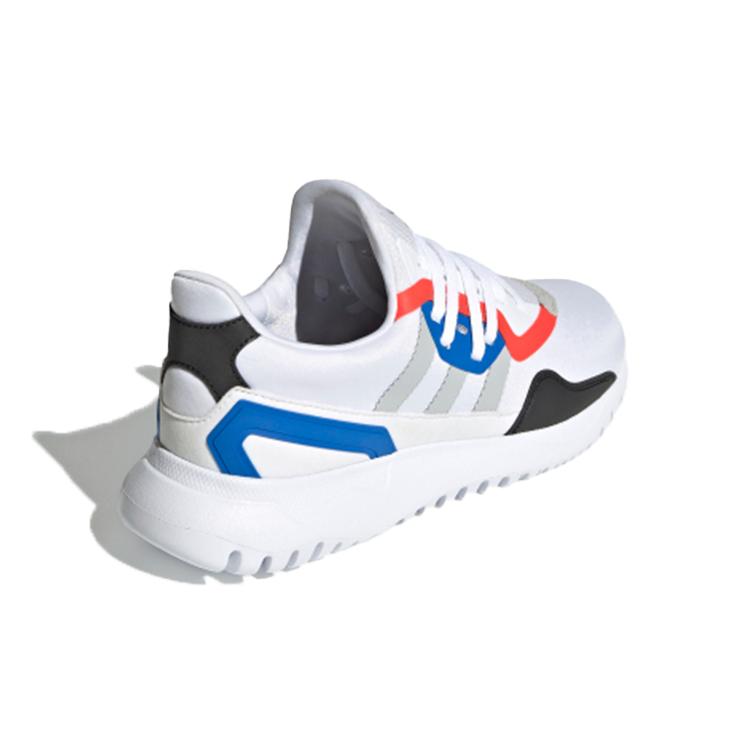 adidas Originals Flex Collection J Износостойкие Дышащие Низкие Детские Повседневные Кроссовки Белый Синий Серый Унисекс FX5321