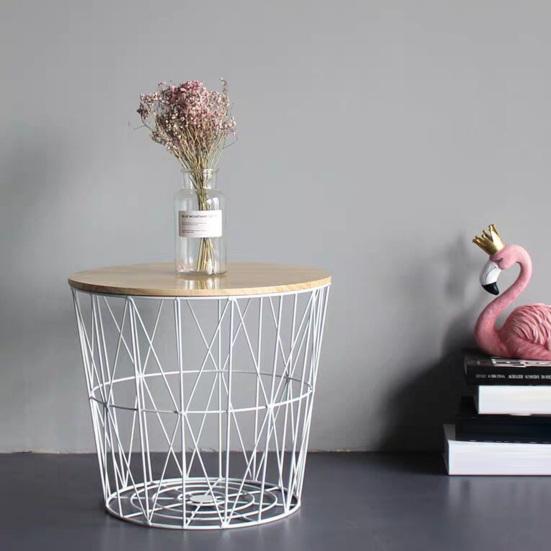 Круглый журнальный столик со съемной деревянной крышкой. Прочный многофункциональный домашний офис для гостиной.