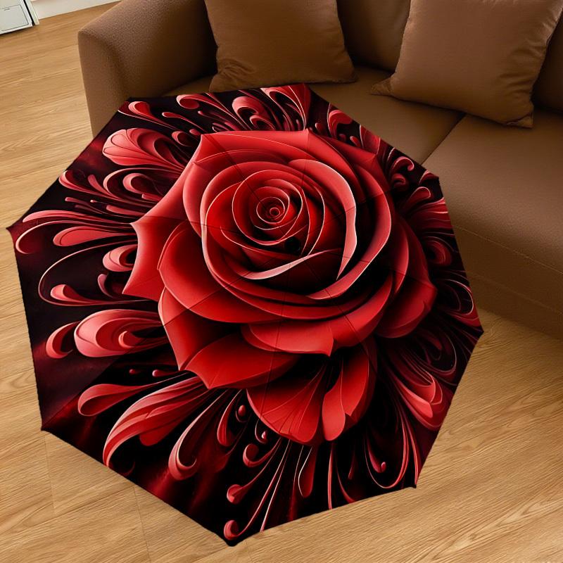 1PC Rose PetalsAutomatic Open/Close Umbrella with Windproof, 8-Rib Sturdy Canopy, Durable Ribs, Fashionable Design1286A