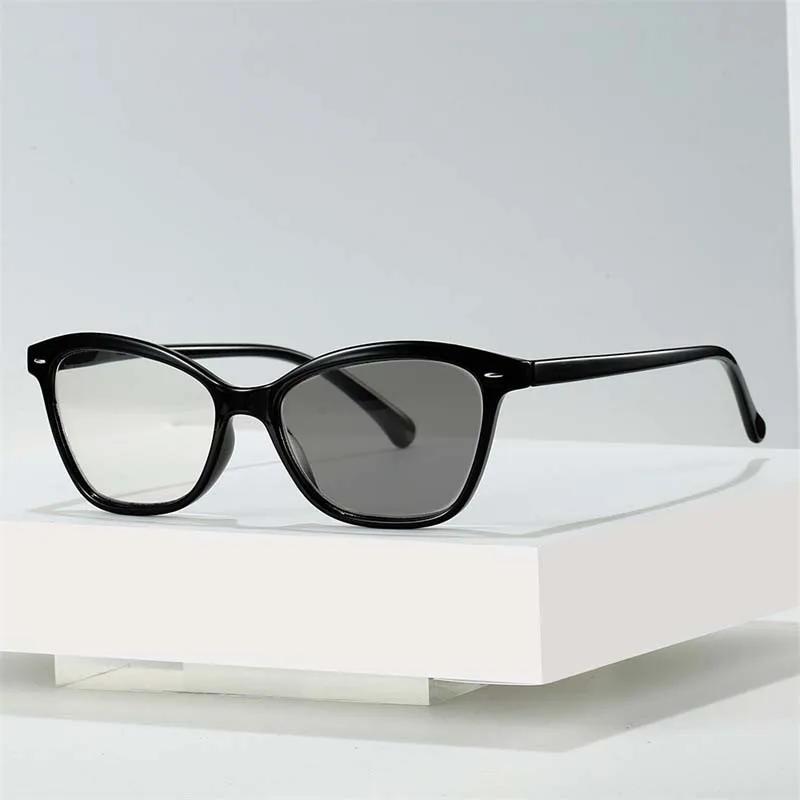 Business Single Light Photochromic Reading Glasses Fashion Men Women Elderly Eyewear Anti Blue Light Presbyopia Glasses