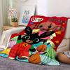 Bing Bunny Flannel Blanket With Customizable Name Soft And Comfortable Shawl Blanket For All Seasons Suitable For Home Travel Camping Office