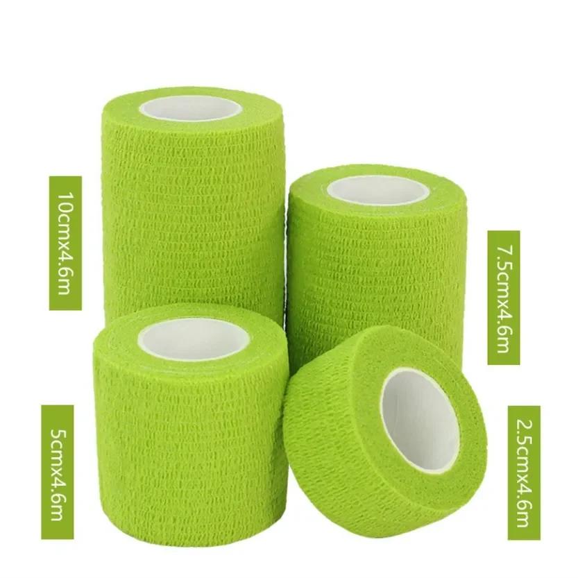 1 Roll Breathable Self-adhesive Bandage Muscle Skin Wound Dressing Patch Tape Finger Joints Wrap First Aid Kit Bandage 2.5-10cm