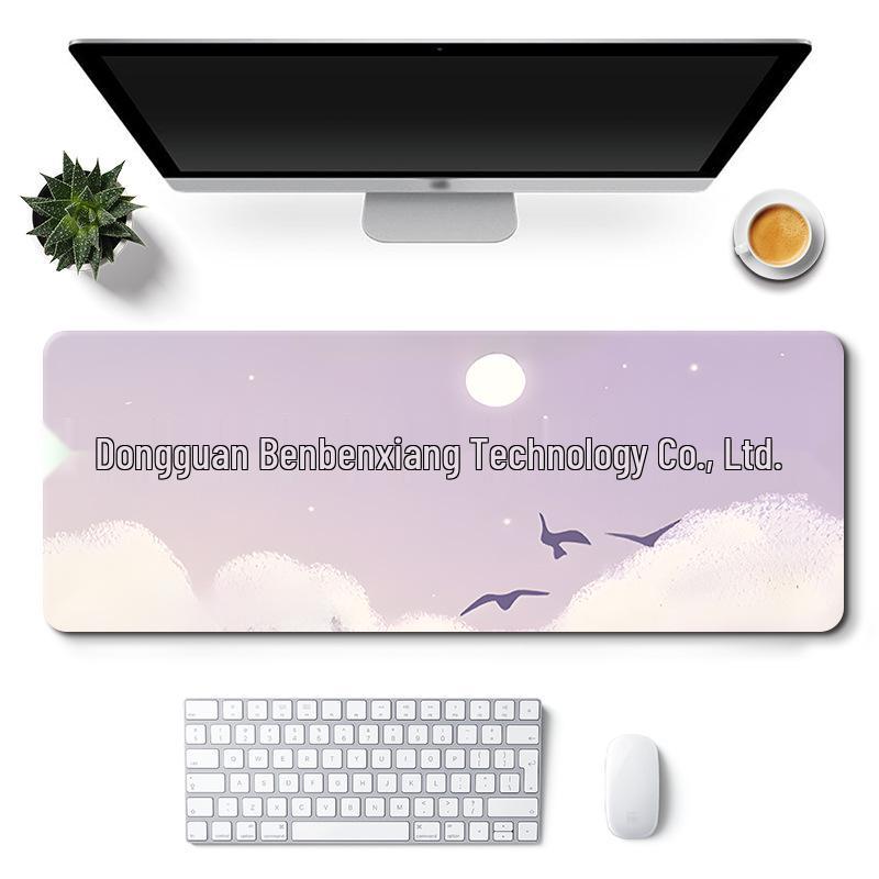 Очень большой коврик для стола с милым дизайном для девочки - Нескользящий коврик для мыши в стиле пейзажа