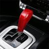 2x Luxury Red Carbon Fiber Car Gear Shift Knob Decoration For Cayenne 07 08 09