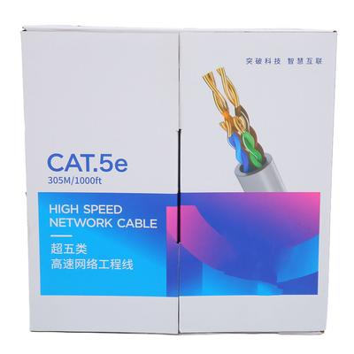 Кабель Ethernet Cat5e UTP 1000 футов ПВХ Медь без кислорода CMR Огнестойкий Интернет-кабель для