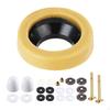 Toilet Replacement Kit with Brass Bolts Toilets Seal Bowl Gasket Fits 3 Inch or 4 Waste