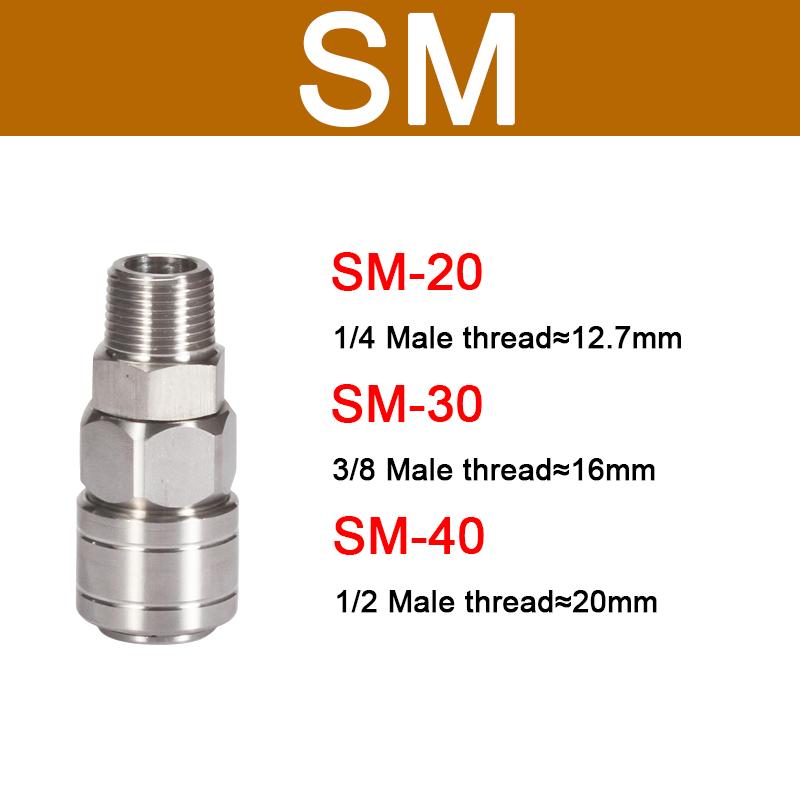 Pneumatic Fitting Quick Coupler Connector Quick Release Fitting Coupling Air Hose Compressor Accessories SP20 PP20 SH20 PH20