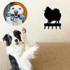 Pomeranian Dog Keychain Holder: Metal Pendant Wall Art Home Decor with Wall-mounted Hooks for Key Storage and Display