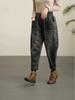 Elastic Waist Retro Washed Harem Jeans for Women - Plus Size, Slimming, Loose Fit, Long Pants for Spring and Autumn