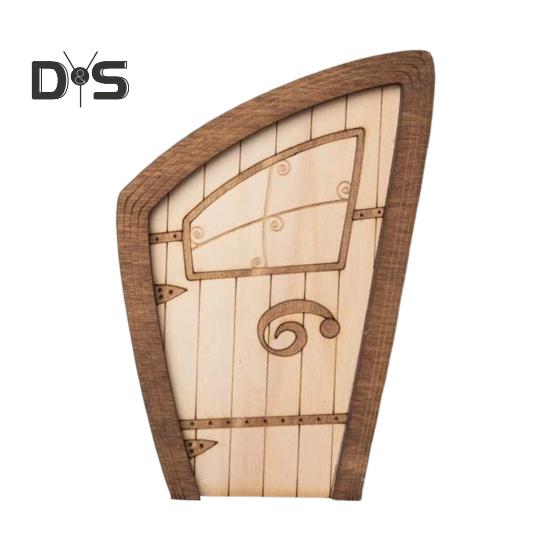 Мини деревянная дверь, дверь в виде сказочного домика, дверь в стиле ретро с микроландшафтным декором для поделок своими руками, миниатюрные книжные полки для сада