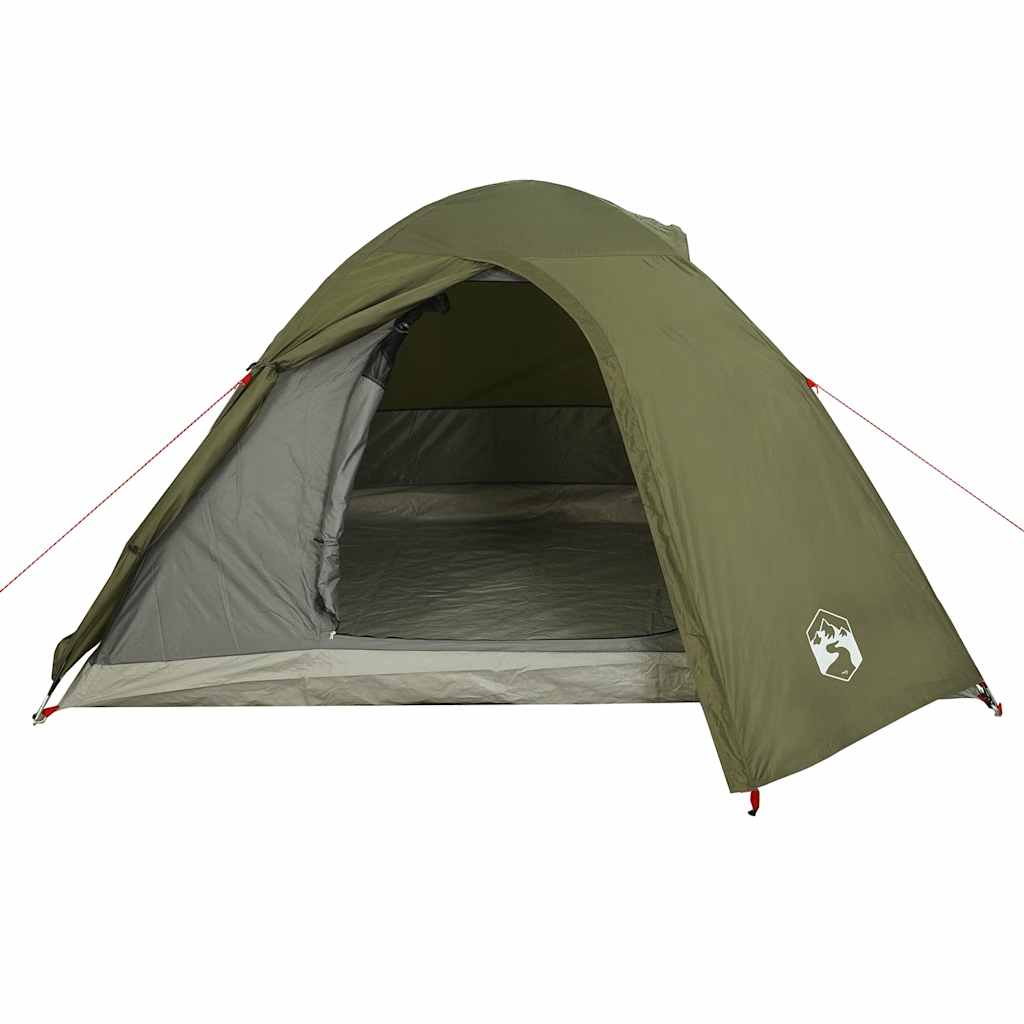 Dome Camping Tent for 4 Persons Olive Green Waterproof