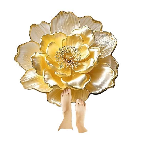 3D Цветочный коврик для пола Нескользящий Реалистичный Цветочный коврик для ванной Декоративный ковер в форме цветка Придверный коврик для гостиной, спальни, прихожей