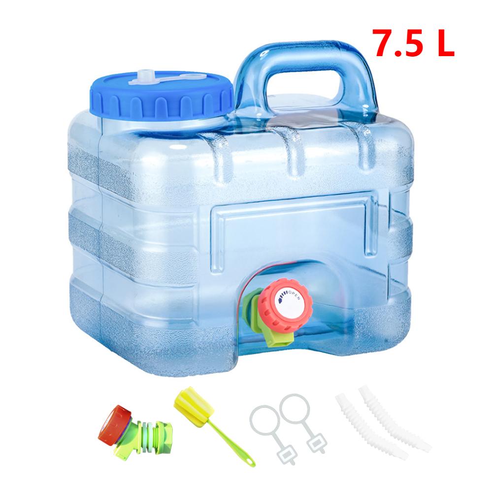 20-7.5L Large Capacity Water Container with Handle for Camping Drinking Water Storage Bucket Travel Water Canister with Faucet