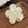 Летний кремовый цвет цветок заколка для волос для женщины девушки милая заколка пластиковая шпилька краб баретт женские модные аксессуары для волос