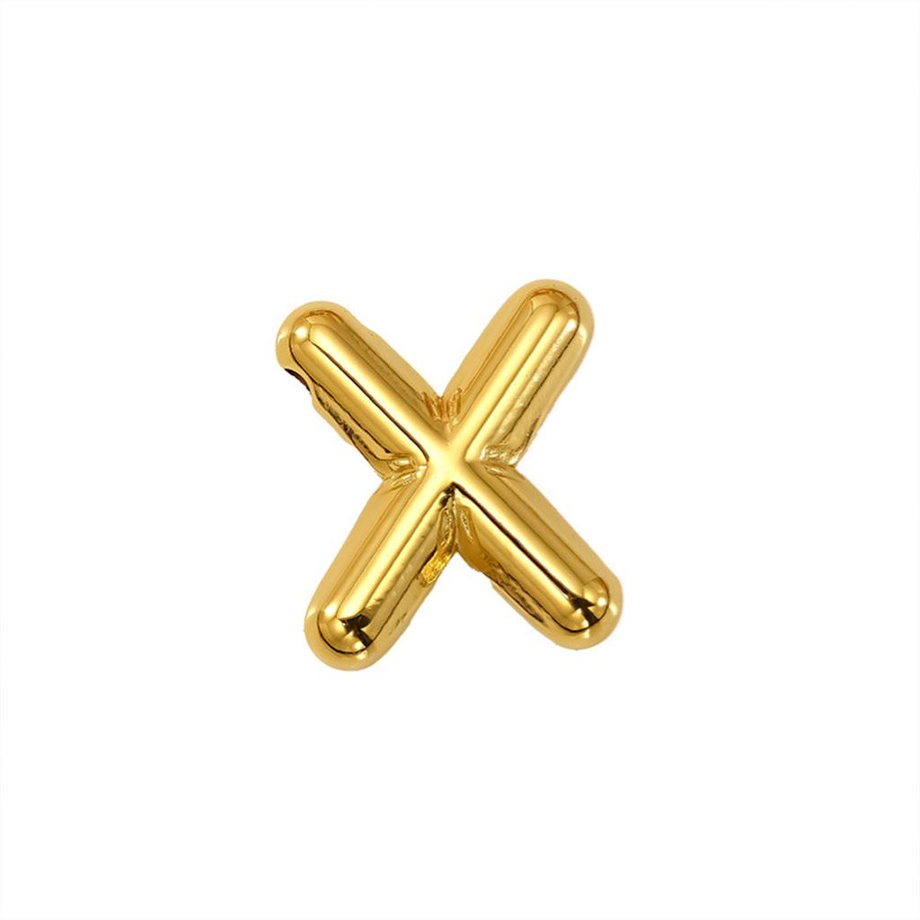 Fashionable And Trendy Small Letter Stainless Steel Bubble 26 Letter Earrings 1 Pair