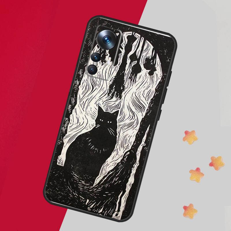 Чехол 'Черная кошка-ведьма' для Xiaomi 14 13 15 Ultra 11T 12T 13T 14T Pro Чехол для POCO X7 Pro X3 X5 X6 F5 F6 F7