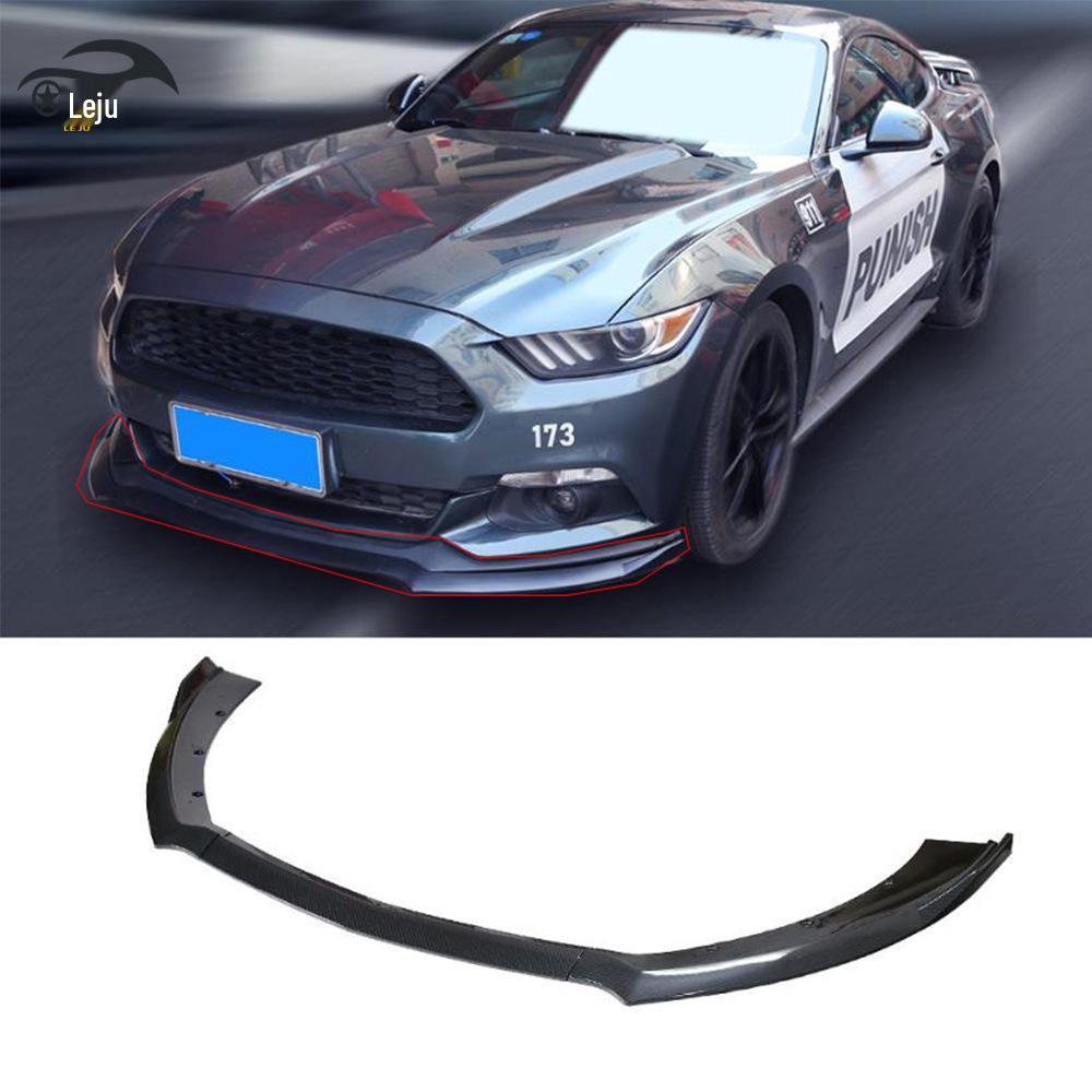 Трехсоставной передний сплиттер кузова, глянцево-черный, для Ford Mustang 2015-2017
