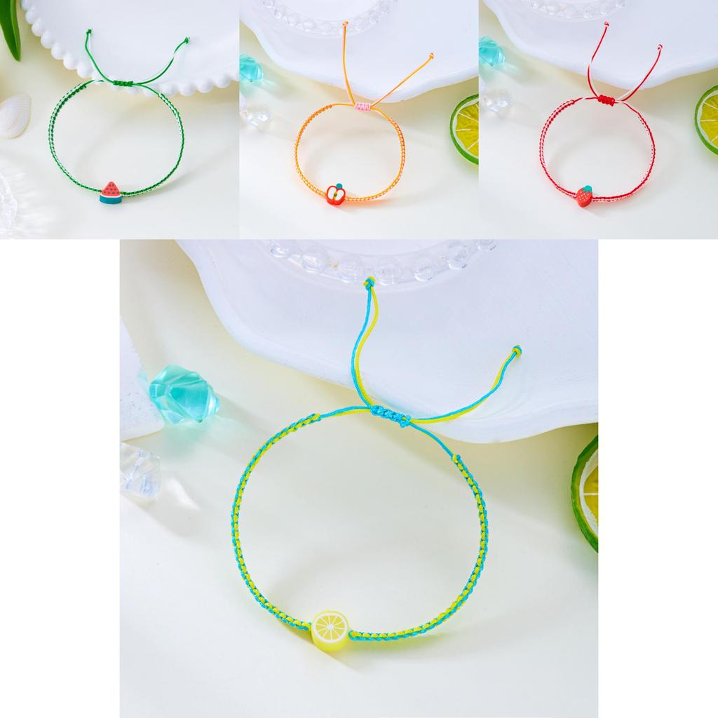 Summer Fruit Bracelet With Handmade Soft Clay For Women And Friendship Gifts