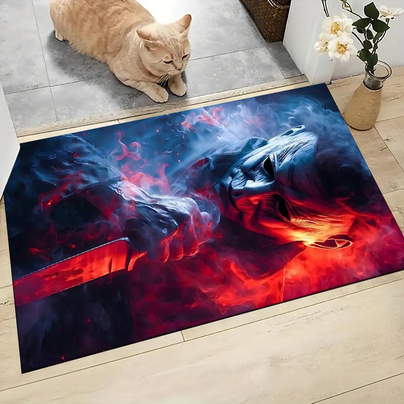 1Pc Halloween Horror Icons Carpet Rug Customizable Soft Washable Antislip Home Living Room Sofa Mats Personalized Rug 0917171