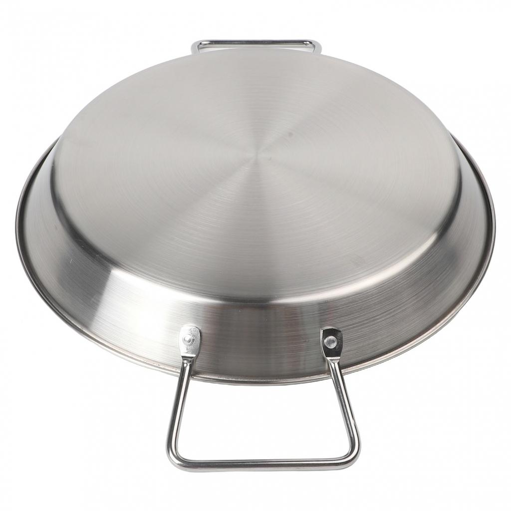 Paella Cooking Pot Stainless Steel Pot Ergonomic Handles High Temperature Safe