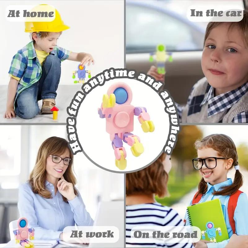 Механический робот-астронавт с механической деформацией и вращением, игрушечный самолет с ручным управлением, интерактивный дрон для детей, подарок