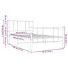 VidaXL Metal Bed Frame with Headboard-Footboard Black 90x190 Cm 352490