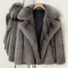 Winter clothing new temperament medium and long imitation fox fur fashion loose and thin thickened fur coat coat women