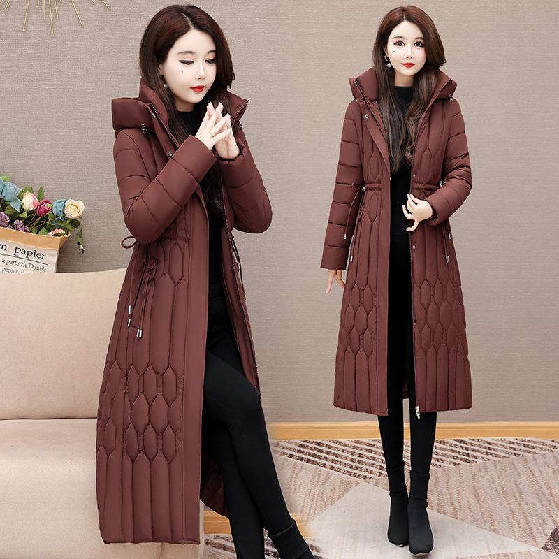 Middle-aged down cotton women's new winter mother's thickened cotton-padded jacket women's long fat plus size cotton-padded jacket