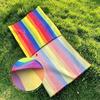 Waterproof Kids Grass Skiing Bag Foldable Rainbow Grass Dragging Mat  Cooperative Game