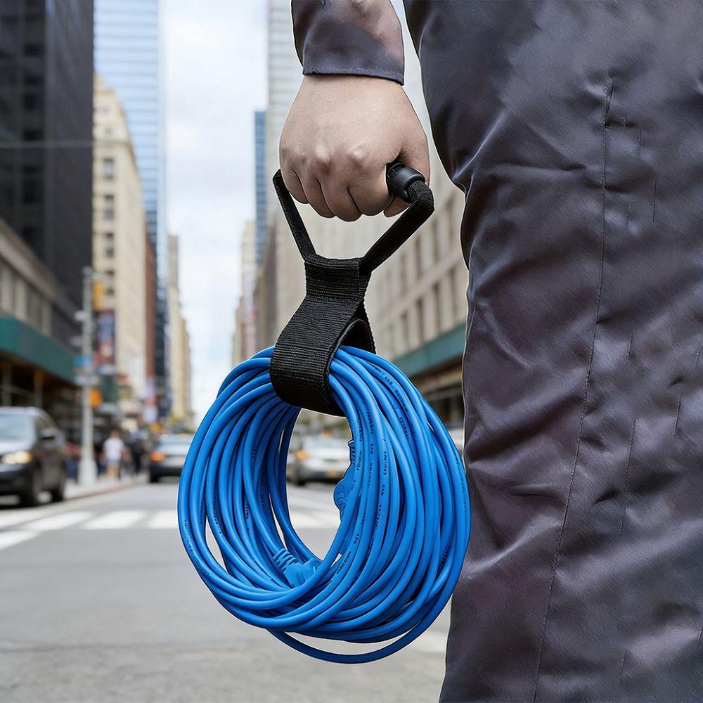 2Pcs Heavy-Duty Cable Storage Straps Reusable S/M/L Cable Ties Hand-held Handle Heavy Strap Extension Cord Organizer RV