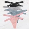 FINETOO 4PCS/Lot Sexy Cross Strap Cotton G-String Women's Panties FINETOO Letter High Waisted Fashion Thongs Panty Lingerie M-XL