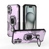 KEYSION Shockproof Case for iPhone 16 Pro Max 16 Plus Soft Silicone+PC Upright Ring Stand Phone Back Cover for iPhone 16 Pro Max