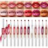 12 Colours Rotating Soft Brush Lip Gloss Pen Pearlescent Lip Glaze Lipstick Lip Oil Hydration Easy To Apply Glitter Lip Gloss Lip Nectar Lip Makeup