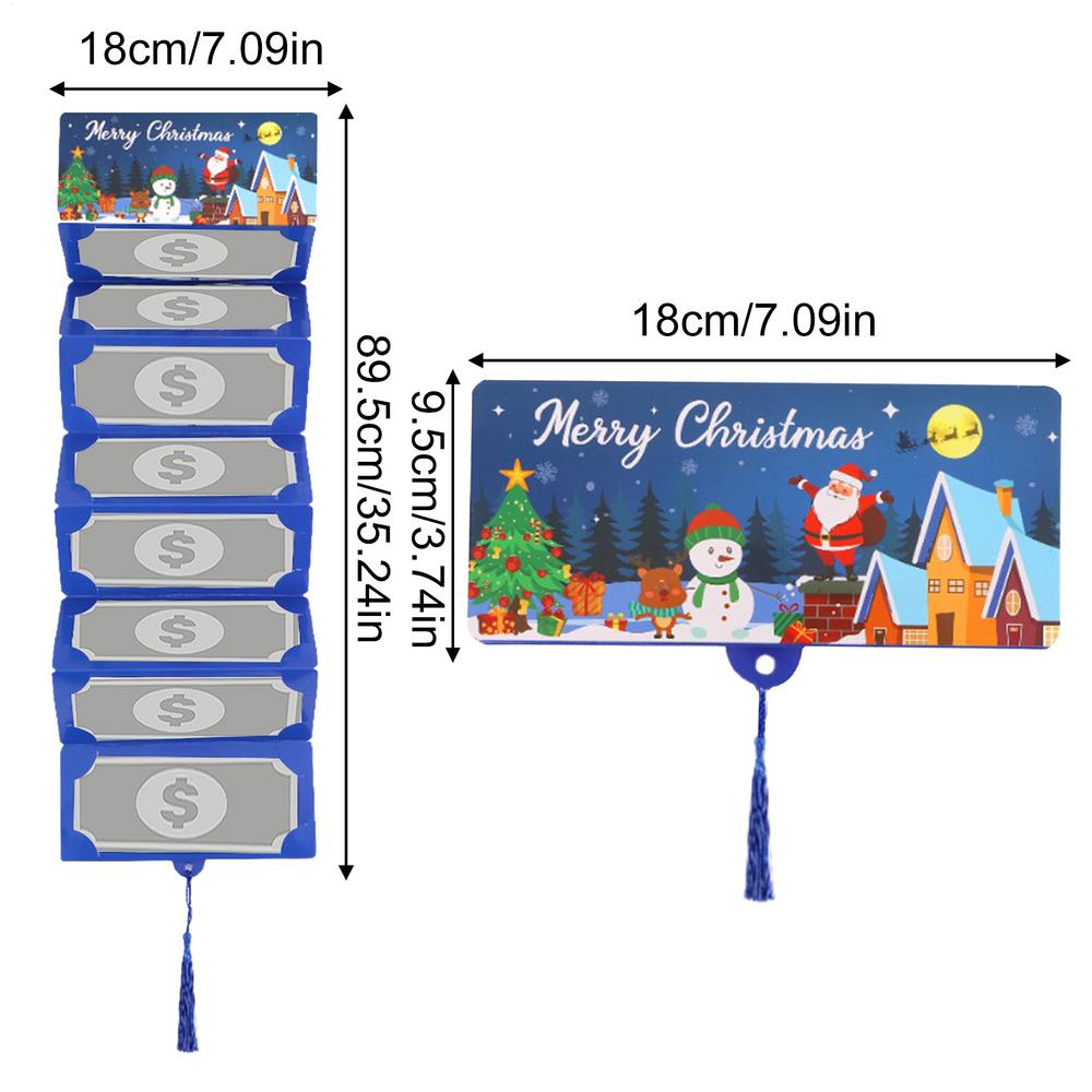 Christmas Money Cards With Envelopes Cash Card Holders Party Festive Foldable Cards With Tassle Holiday Cash Gift Storage Box