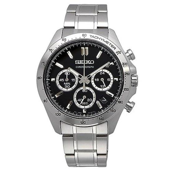 SEIKO 1 5 Second Chronograph Quartz Wristwatch Mens SBTR013 Black
