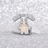Adorable Cartoon Metal Brooch Pink Bunny And Mouse Design Stylish Accessory For Everyone
