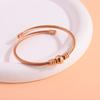 Простой дизайн, открытие из стальной проволоки, модный, универсальный в европейском и американском стиле, отправьте подругам круглые бусины, не тускнеющая титановая сталь
