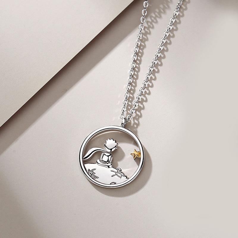 Couple Prince Little Fox Pendant Personality Necklace Valentine'S Day