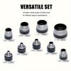 10pcs Heavy-Duty Hollow Punch Press Set with Interchangeable Dies and Textured Handle, Durable High Carbon Steel Construction