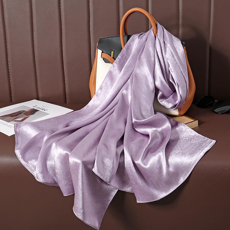 Большой размер шелковистый шарф с пятнами для женщин, простой платок, роскошный хиджаб, длинная бандана, вечернее платье, шали и накидки
