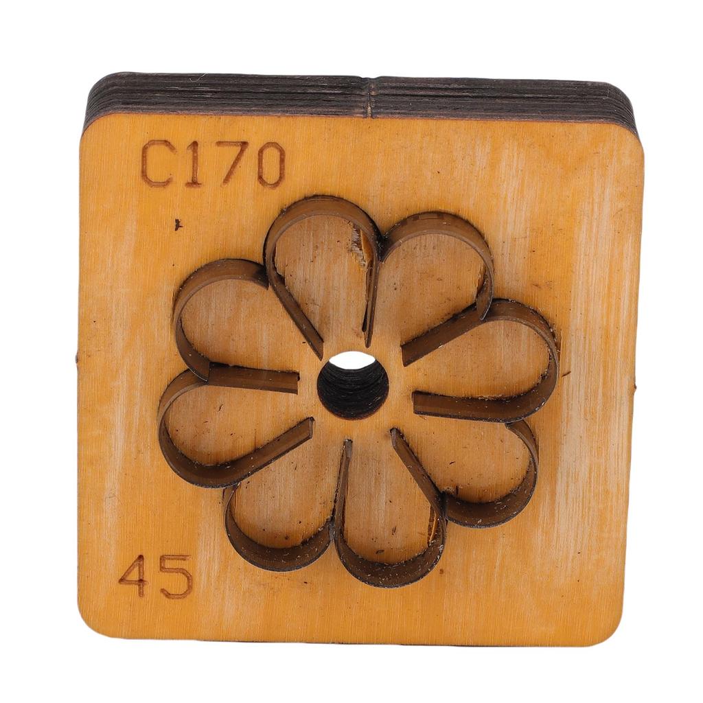 Форма для резки кожи с деревянным основанием, вырубной штамп в форме цветка для изготовления брелоков, украшений для сумок