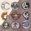 Embroidery Cloth Label Round Badge Punk Style Patch Sticker Clothing Accessories Embroidery Label Hand Account Embroidery Cloth Sticker