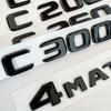JPA3 Car Trunk Letters Logo Alphabet Badge Emblem Sticker For Mercedes Benz C Class C43 C53 C63 C200 C260 C300 4 Matic W204 W205 W206